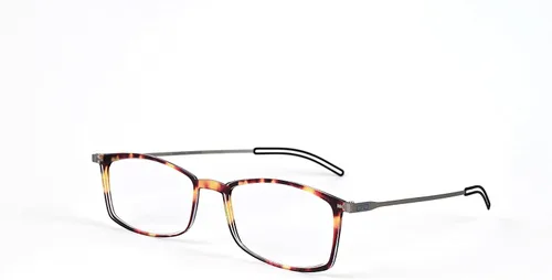 Vista 6 de ThinOptics Frontpage - Gafas de lectura para computadora con bloqueo de luz azul y funda de aluminio Milano, Rectángulo/tortuga