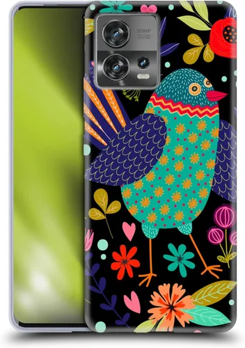 Vista 15 de Head Case Designs Officially Licensed Haroulita Blue Red Ethnic Pattern Soft Gel Case Compatible with Motorola Moto Edge 30 Fusion