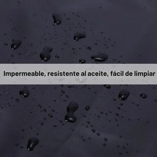 Vista 3 de Delantal impermeable, delantal de trabajo resistente, delantal de cuero artificial, ideal para chef, carnicero, peluquero, limpieza Plus