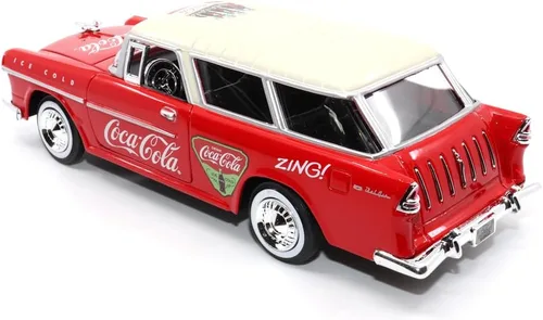 Vista 5 de Motor city classics Coca-Cola 1955 Chevy Nomad 1:24 Modelo a Escala Diecast Collectible 424057
