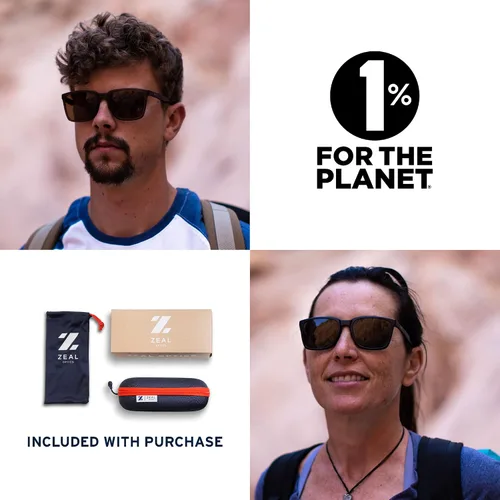 Vista 6 de Zeal Optics Campo Gafas de sol polarizadas a base de plantas para hombre y mujer Glaciar/Polarizado Horizonte Lente Azul