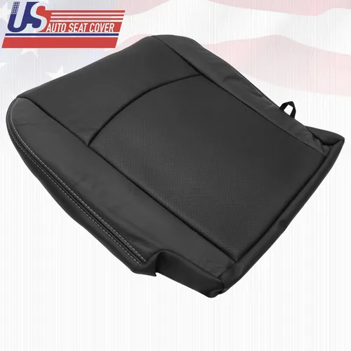 Vista 7 de 2009 2010 2011 2012 para Dodge Ram Laramie conductor parte inferior perforada cubierta de cuero negro