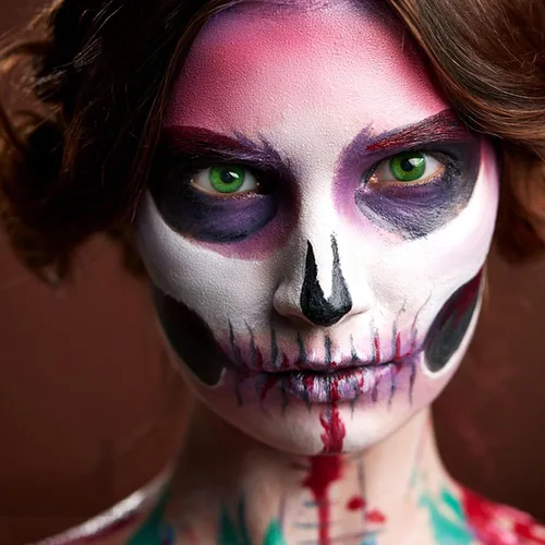 Vista 6 de Palo de pintura facial blanca de payaso, cobertura completa, maquillaje de cuerpo blanco para Halloween, cosplay, bromista, zombi, vampiro