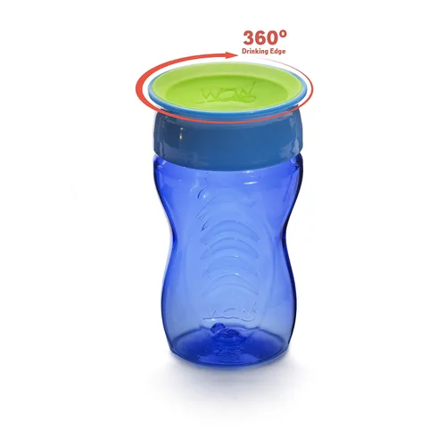 Vista 2 de Wow Cup for Kids 360 - Vaso para sorber, color azul, 10 oz (10.0 fl oz)
