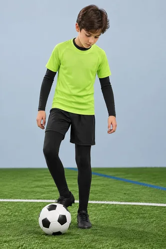 Vista 3 de 2-Set Boys Thermal Underwear Set Fleece Lined Compression Long Johns 2negro