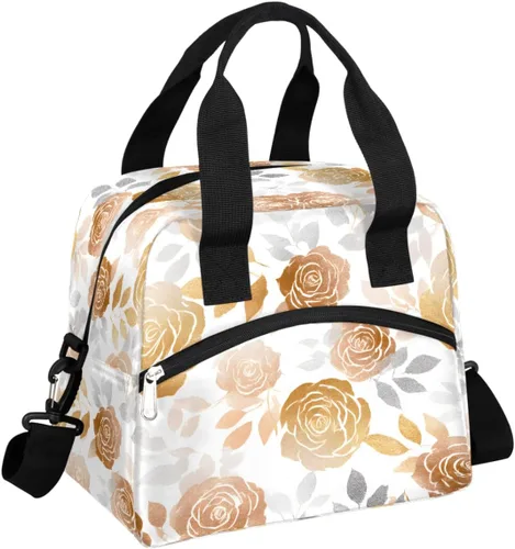 Vista 33 de Pardick Bolsa de almuerzo aislada con diseño de galaxia colorida para mujeres y hombres y adultos, con purpurina, grande, hielera, térmica A01