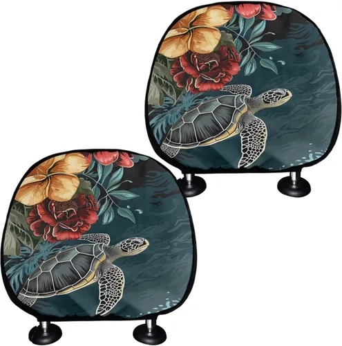 Vista 32 de Funda universal para reposacabezas de auto con estampado de vaca azteca, girasol, 2 piezas, funda universal para reposacabezas de asiento