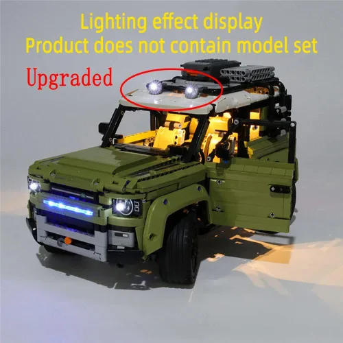 Vista 3 de GEAMENT Kit de luces LED para Technic Land Rover Defender - Compatible con el modelo de construcción Lego 42110 (juego de modelos no incluidos)