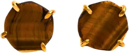 Vista 26 de Gempires Natural Raw Prong Setting Stud Earrings, 8-10 mm Crystals Earring, Handmade Jewelry, Gift for Her
