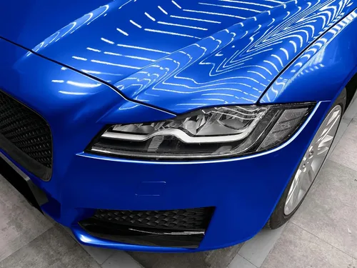 Vista 9 de 2 unidades de 4 x 8 pulgadas (3.9 in x 7.9 in) de muestra brillante metálico azul real brillante vinilo adhesivo auto auto hoja película película