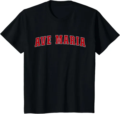 Vista 38 de Ave Maria FL Florida - Camiseta, Negro
