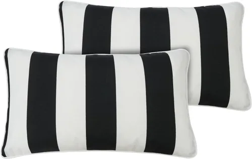 Vista 9 de FUNHOME Fundas de almohada lumbar para exteriores, 12 x 20 pulgadas, sin relleno, círculo cian