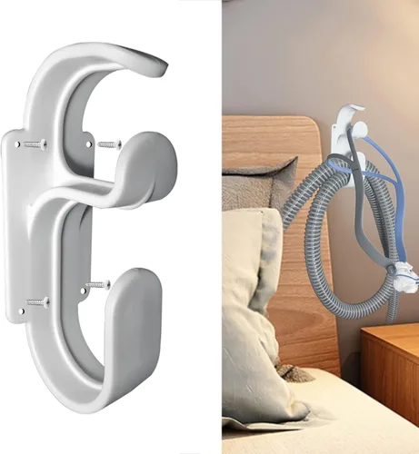 Vista 12 de Percha de manguera CPAP con función antidesenganche, gancho para máscara y soporte de tubo, organizador de suministros, evita enredos de manguera