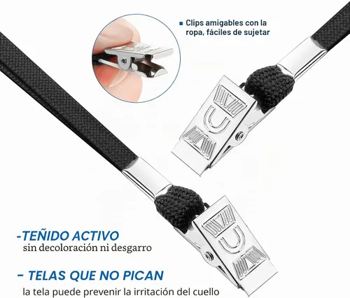 Vista 6 de 100 piezas de cordones para tarjetas de identificación y 100 piezas de soportes horizontales de plástico transparente para tarjetas