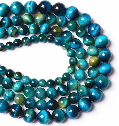 Vista 82 de 4MM 88 piezas de cuentas sueltas de piedra natural verde turquesa africana para hacer pulseras y collares de bricolaje