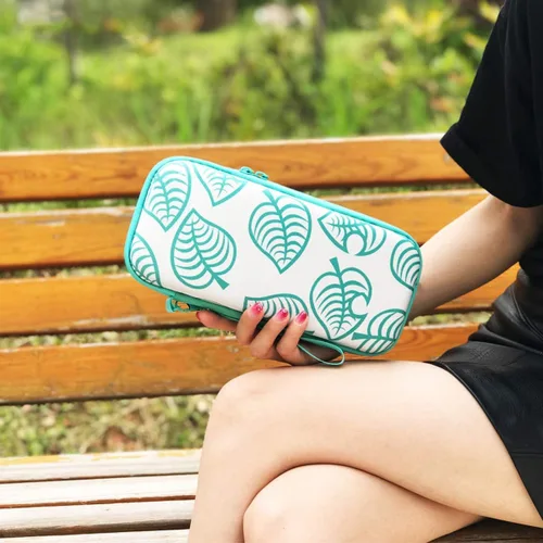 Vista 6 de Paquete de accesorios para interruptor para cruce de hojas de animales, funda de transporte para interruptor con soporte de juegos, protector