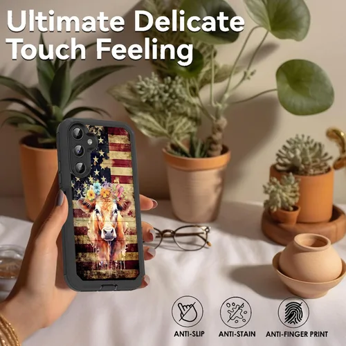 Vista 5 de Diseñada para Galaxy A17 5G de 6.7 pulgadas, resistente, resistente y duradera, a prueba de golpes, híbrida de doble capa, funda protectora de doble
