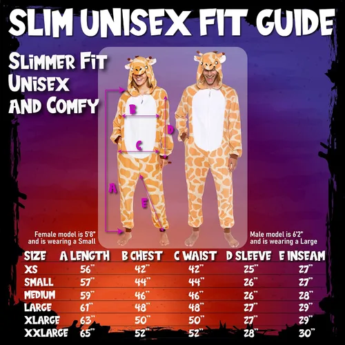 Vista 4 de Funziez! - Disfraz de animal de una pieza para adultos, diseño de felpa para Halloween, traje de cosplay de fruta para mujer y hombre
