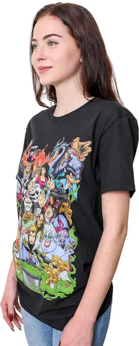 Vista 6 de Disney Villains Group Collage Gaston Ursula Maleficent Hades - Camiseta para hombre
