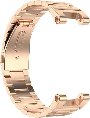 Vista 6 de FitTurn Compatible con las correas Amazfit T-Rex, pulsera elegante de repuesto de acero inoxidable sólido, correa ajustable de metal con Negro