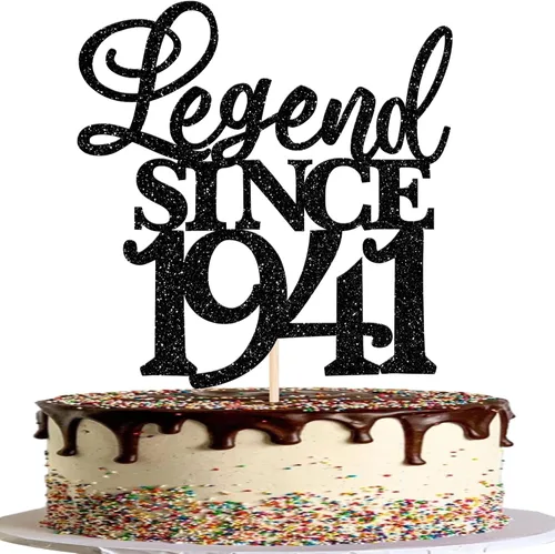 Vista 10 de Rsstarxi 1 paquete de decoración de pastel con purpurina de leyenda desde 2012 para decoración de tarta de cumpleaños 13 años para decoración