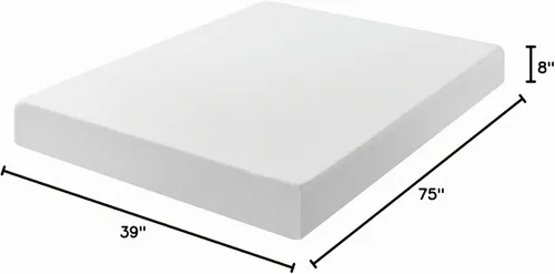 Vista 2 de Zinus Green Tea ActivFresh(R) - Colchón de espuma viscoelástica de 8 pulgadas, tamaño individual, colchón en una caja con embalaje compacto