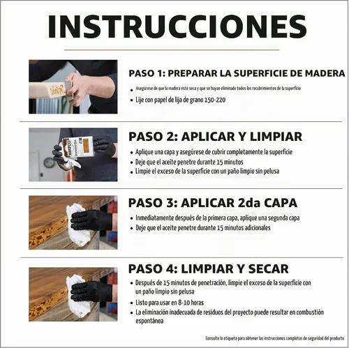 Vista 6 de Watco - Aceite danés de acabado para madera