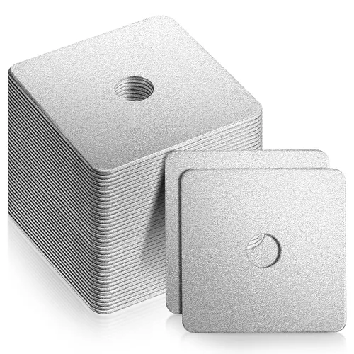 Vista 9 de Yaocom 1 pieza de arandelas cuadradas de 5/8 pulgadas (diámetro interior) x 1/8 x 3 x 3 pulgadas, junta de acero galvanizado resistente, arandelas