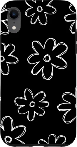 Vista 9 de Funda para iPhone 12 Mini con diseño de flores silvestres en blanco y negro