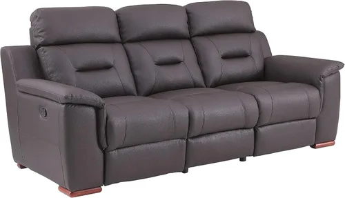 Vista 21 de Blackjack Furniture Walker Leather Match - Sofá reclinable tapizado para sala de estar, madera avellana