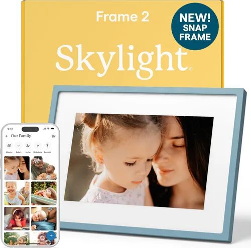 Vista 15 de Skylight Marco – Marco de fotos digital WiFi de soporte al cliente, pantalla táctil marco de fotos digital con fácil instalación, regalos de fotos