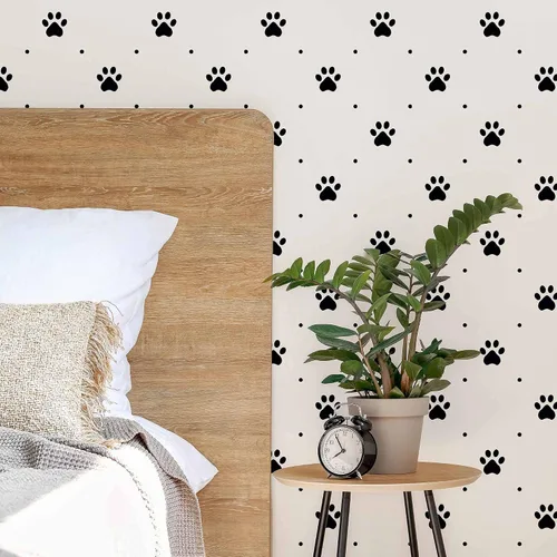 Vista 3 de SpeedWallpaper 3301 - Papel tapiz extraíble para perros en blanco y negro