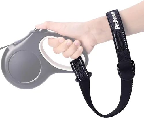 Vista 8 de PetBonus Correa corta para perro, correa de seguridad para correa retráctil para perro, diseño reflectante y mango acolchado suave ajustable, capa
