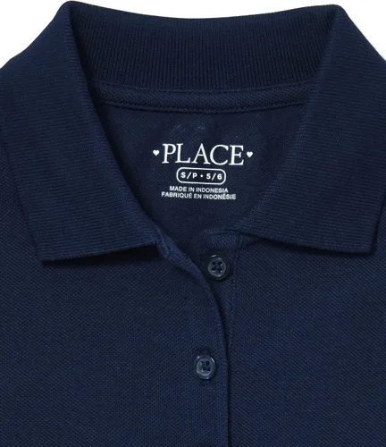 Vista 2 de The Children's Place girls Long Sleeve Pique Polo 2 Pack