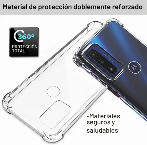 Vista 7 de Funda para Moto G Play 2023: Funda y protector de pantalla para Moto G Pure y protector de pantalla, a prueba de golpes, transparente, delgada