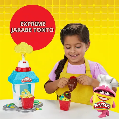 Vista 6 de Play-Doh Kitchen Creations - Juego de alimentos para fiesta de palomitas de maíz con 6 latas no tóxicas