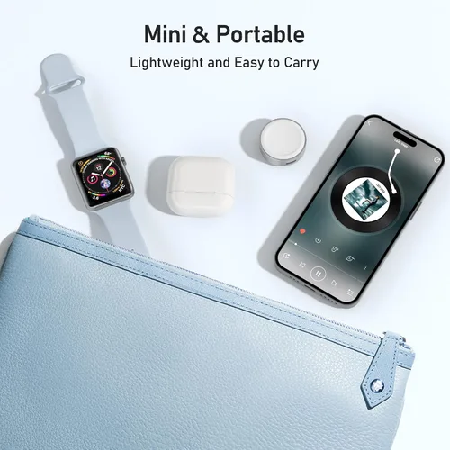 Vista 5 de Elebase for Apple Watch 12 USB C Charger,5W USBC Smartwatch Charging Dock Plateado