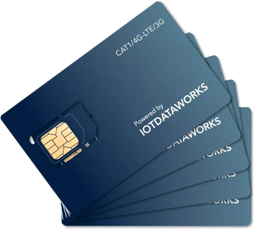 Vista 10 de Tarjeta SIM IoT ilimitada con servicio prepago de 12 meses Sin contrato, límites 64 kbps CAT1, 4G LTE/3G/2G Sin voz/SMS/Streaming Estados