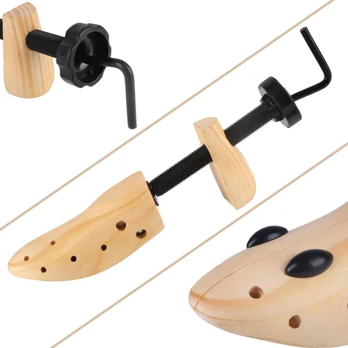 Vista 4 de Camilla profesional unisex para zapatos, moldeador de zapatos de madera de 4 vías, árbol de zapatos de madera para mujeres y hombres