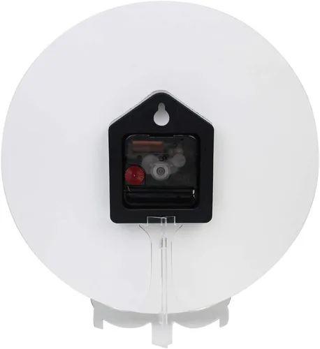 Vista 5 de Qilmy Reloj de pared para perros y gatos, silencioso, sin tictac, pintura al óleo, reloj redondo para sala de estar, dormitorio, baño, decoración