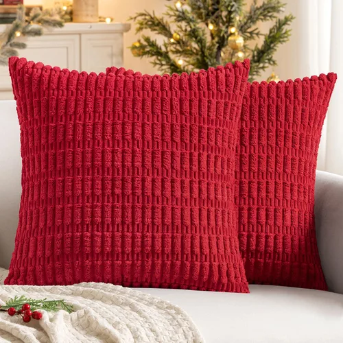 Vista 30 de MIULEE - Paquete de 2 fundas de cojín decorativas de corduroy, modernas y boho, suaves, con rayas, decoración del hogar, sofá, sala de estar, sillón