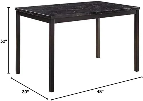 Vista 5 de Homelegance Tempe - Mesa de comedor (48 x 30 pulgadas), color negro