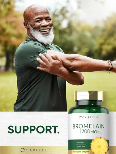 Vista 7 de Carlyle Bromelain 1700 mg 90 cápsulas Suplemento de enzima de piña Sin OMG y sin gluten