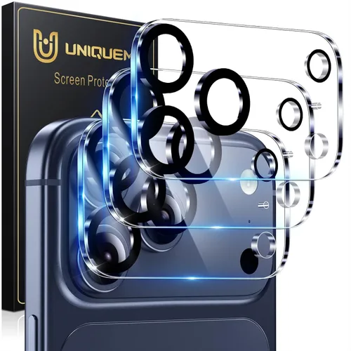 Vista 56 de UniqueMe para Paquete de 3 Protectores de Lente de Cámara para iPhone 15 Pro/iPhone 15 Pro Max, [Protección contra Caídas] [Compatible con Fundas]