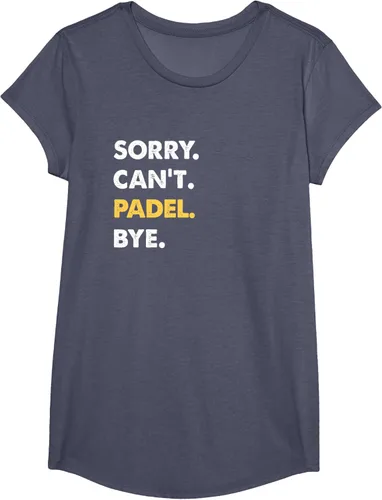 Vista 18 de Sorry Can't Padel Bye Funny Camiseta de Padel, Negro