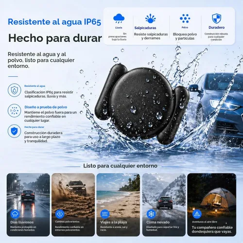 Vista 5 de Rastreador GPS para Vehículos, Rastreador de Automóvil Magnético Impermeable, Sin Cuotas Mensuales, Rastreador GPS Mini Portátil para Autos