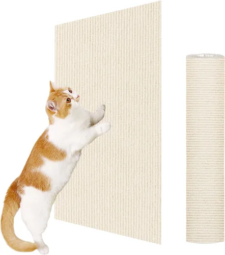 Vista 22 de ENONCI Protector de esquina de pared de sofá de 23.6 x 15.8 pulgadas para gatos de interior, protector de muebles antiarañazos contra arañazos