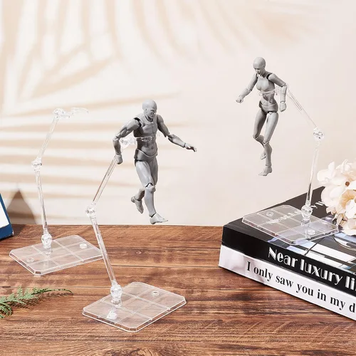 Vista 5 de FINGERINSPIRE 8 Pcs Action Figure Stand Assembly Action Figure Display Holder Base Doll Model Support Stand for 6 inch Action Figures or Effects