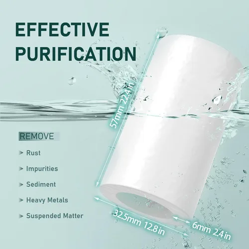 Vista 3 de Elementos filtrantes de algodón de 3 pp de repuesto para filtros de agua giratorios de 720° ATQ (Asin: B0F8QQCQT2) cartuchos de filtro que eliminan