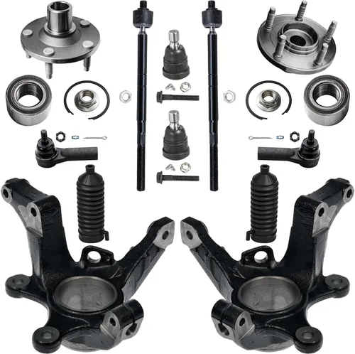 Vista 29 de Detroit Axle - Kit de nudillos traseros izquierdo FWD para Hyundai Santa Fe 2007-2009 Veracruz 2007-2012, reemplazo del conjunto de cojinete
